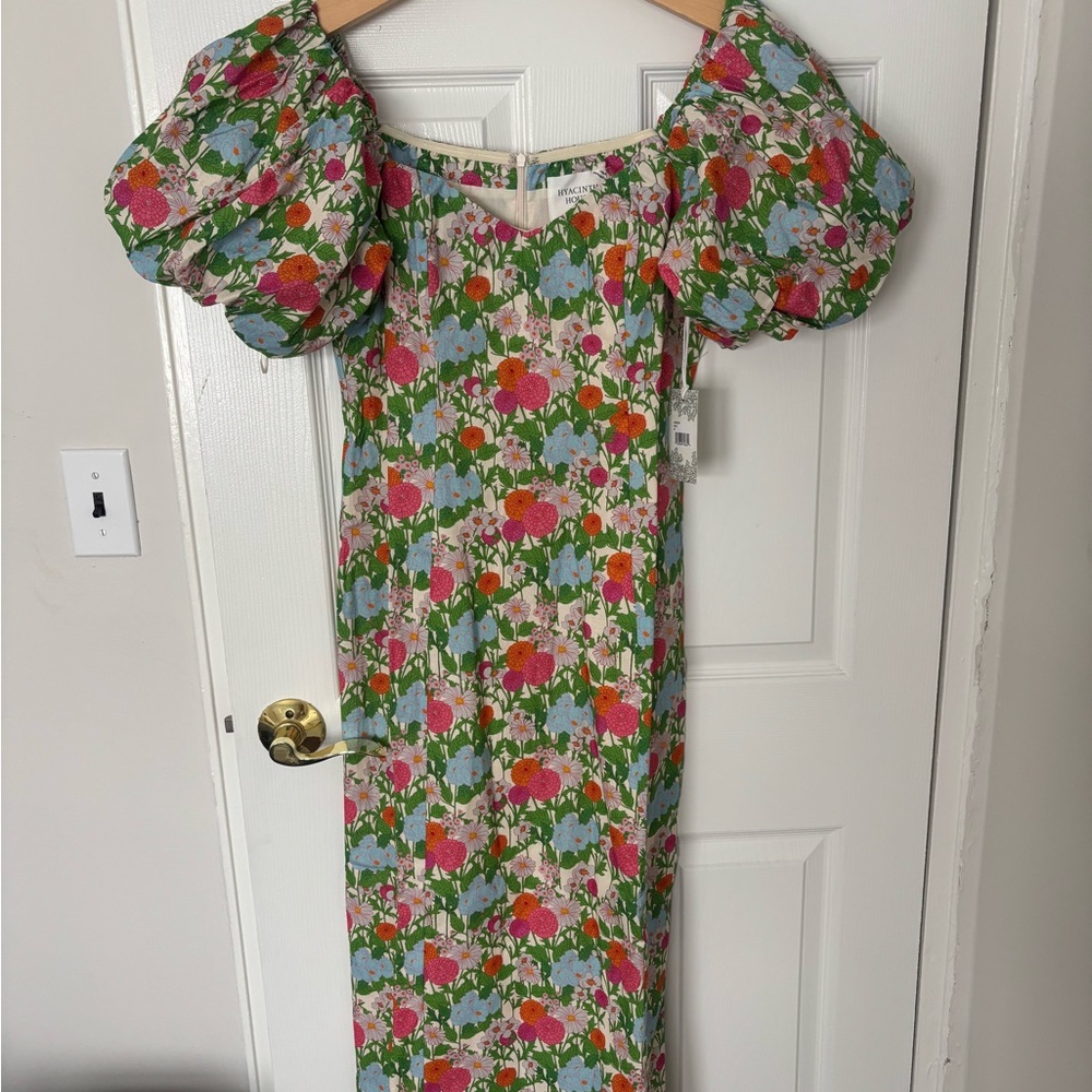 Tuckernuck Begonia Floral Puff-Sleeve Midi Dress
